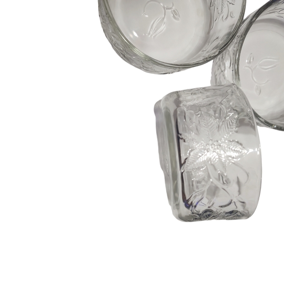 Floral Crystal PH Fantasia poinsettia ramekins clear Set Of 4 - Picture 3 of 8